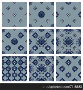 The set of patterns textile design collection for fabric and carpet covers. Classic luxury ornaments for surface design interrior textile. The set of patterns classic tile Retro modern graphic for textile .