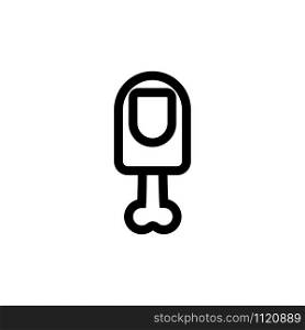 The severed finger icon is a vector. A thin line sign. Isolated contour symbol illustration. The severed finger icon is a vector. Isolated contour symbol illustration