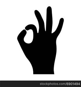 The sign perfectly shows the hand icon.. The sign perfectly shows the hand black icon.