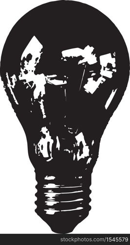 The silhouette of lamp