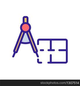 the size of the apartment icon vector. the size of the apartment sign. color isolated symbol illustration. the size of the apartment icon vector outline illustration