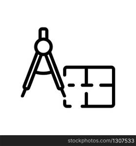 the size of the apartment icon vector. the size of the apartment sign. isolated contour symbol illustration. the size of the apartment icon vector outline illustration