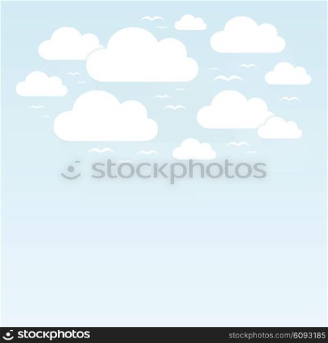 The sky in a flat style. Vector illustration