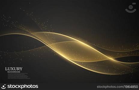 the splendor of luxury black gold poster on abstract background