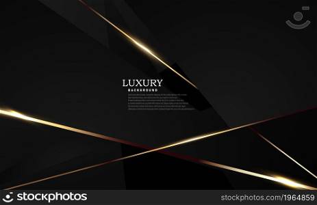 the splendor of luxury black gold poster on abstract background with dynamic