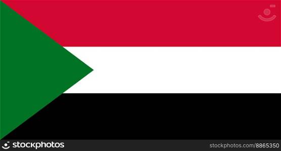 the Sudanese national flag of Sudan, Africa. Sudanese Flag of Sudan