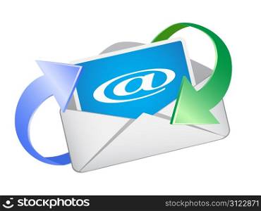 the symbol of email for web design