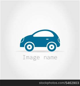 The symbolical image the car on a grey background. A vector illustration