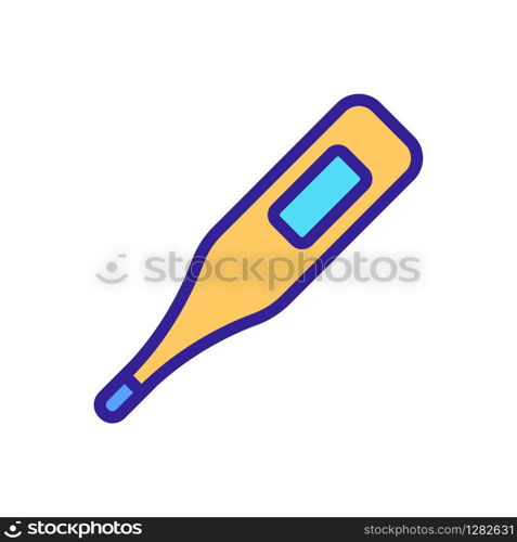 the thermometer icon is a vector. Thin line sign. Isolated contour symbol illustration. the thermometer icon is a vector. Isolated contour symbol illustration