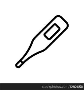 the thermometer icon is a vector. Thin line sign. Isolated contour symbol illustration. the thermometer icon is a vector. Isolated contour symbol illustration