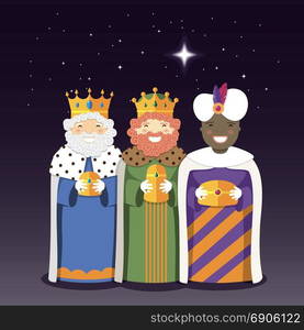 The Three Kings with christmas star