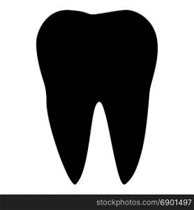 The tooth black color icon.. The tooth it is black color icon.