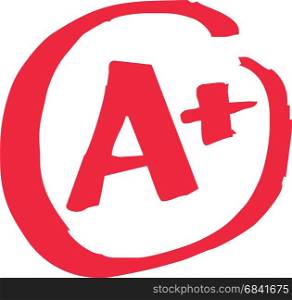 The top A+ grade for exam results in vector