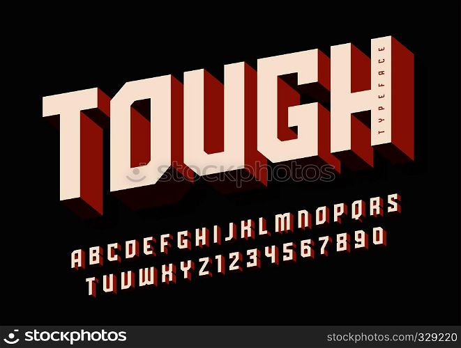 The Tough bold display font design, alphabet, typeface, letters and numbers, typography. Swatch color control.. The Tough bold display font design, alphabet, typeface, letters