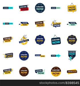 The Ultimate Collection of Subscribe Now 25 Vector Banners for Professional Designers