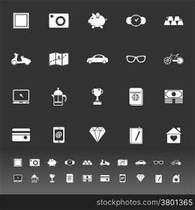 The useful collection icons on gray background, stock vector