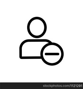 The user removed the vector icon. A thin line sign. Isolated contour symbol illustration. The user removed the vector icon. Isolated contour symbol illustration