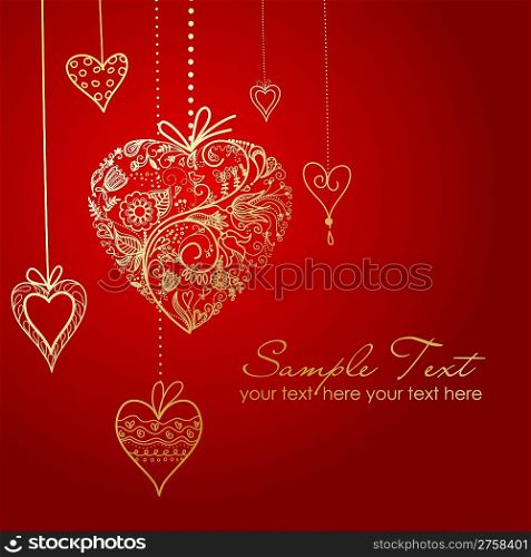 The Valentine&acute;s day greeting card
