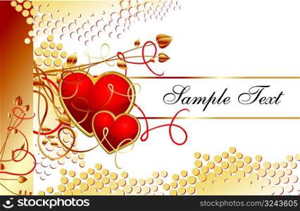 The Valentine&acute;s day template, vector illustration