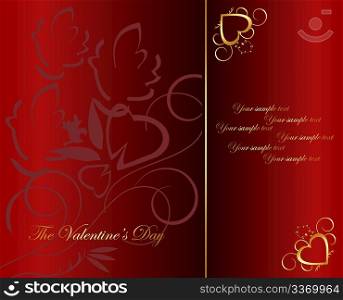 The Valentine&acute;s day. Vector