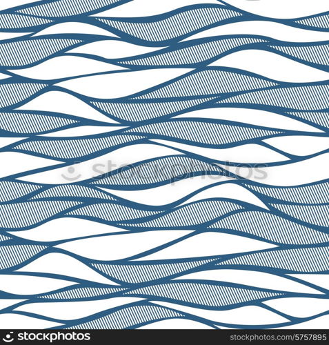 The vector illustration contains the image of abstract background. Blue abstract seamless