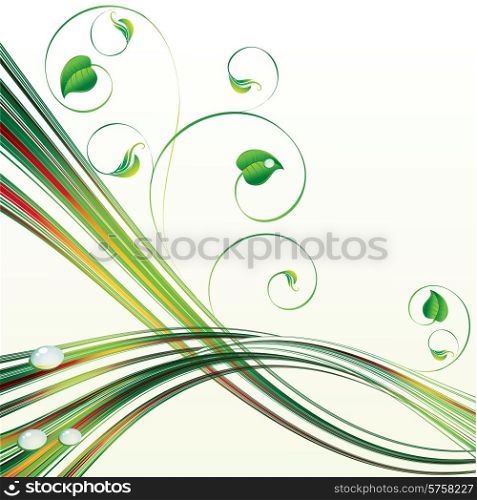 The vector illustration contains the image of floral background. abstract floral background