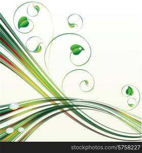 The vector illustration contains the image of floral background. abstract floral background