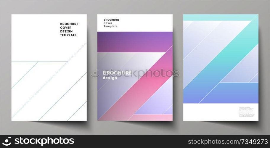 The vector illustration of the editable layout of A4 format modern cover mockups design templates for brochure, magazine, flyer, booklet, annual report. Creative modern cover concept, colorful background.. The vector illustration of editable layout of A4 format modern cover mockups design templates for brochure, magazine, flyer, booklet, annual report. Creative modern cover concept, colorful background.