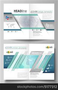 The vector illustration of the editable layout of two A4 format modern cover mockups design templates for brochure, flyer, report. Chemistry pattern. Molecule structure. Medical, science background.. The vector illustration of the editable layout of two A4 format modern cover mockups design templates for brochure, flyer, report. Chemistry pattern. Molecule structure. Medical, science background