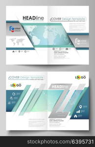 The vector illustration of the editable layout of two A4 format modern cover mockups design templates for brochure, flyer, report. Chemistry pattern, molecule structure, geometric design background.. The vector illustration of the editable layout of two A4 format modern cover mockups design templates for brochure, flyer, report. Chemistry pattern, molecule structure, geometric design background