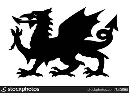 The Welsh Black Dragon Vector illustration eps 10 .. Welsh Black Dragon Vector illustration