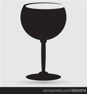 The wineglass icon. Goblet symbol