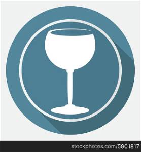 The wineglass icon. Goblet symbol