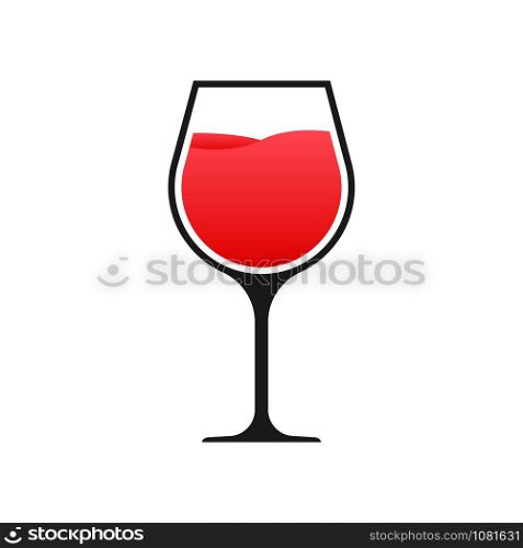 The wineglass icon. Goblet symbol. Vector stock illustration.. The wineglass icon. Goblet symbol. Vector stock illustration