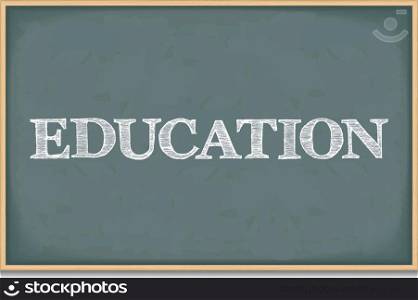 The word education on blackboard
