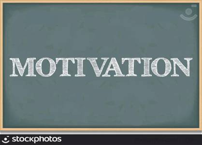 The word motivation on blackboard