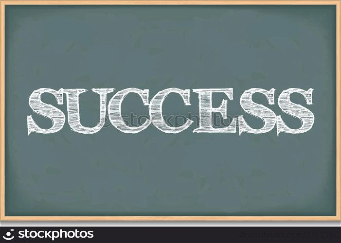 The word success on a blackboard