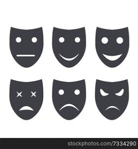 Theater masks art.