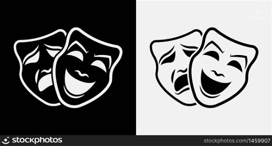 Theater masks. Vector illustration. icon