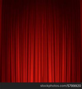 Theater stage with red curtain. Vector illustration. Theater stage with red curtain. Vector illustration EPS 10