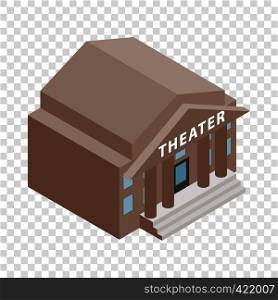 Theatre building isometric icon 3d on a transparent background vector illustration. Theatre building isometric icon