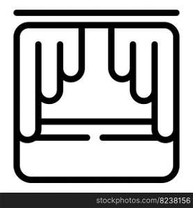 Theatre show icon outline vector. Hand play. Doll stage. Theatre show icon outline vector. Hand play