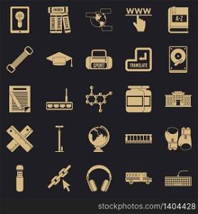 Theory icons set. Simple set of 25 theory vector icons for web for any design. Theory icons set, simple style