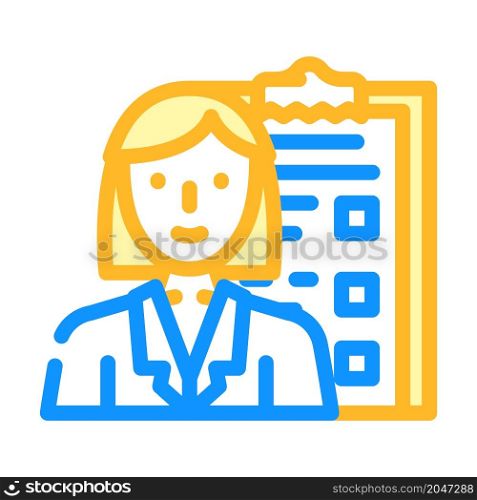 therapist doctor color icon vector. therapist doctor sign. isolated symbol illustration. therapist doctor color icon vector illustration