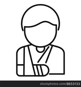 Therapist patient icon outline vector. Hospital care. Clinic patient. Therapist patient icon outline vector. Hospital care