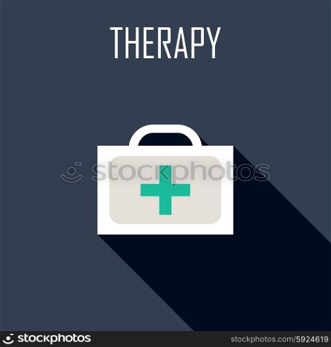 Therapy. Flat icon. Vector illustration