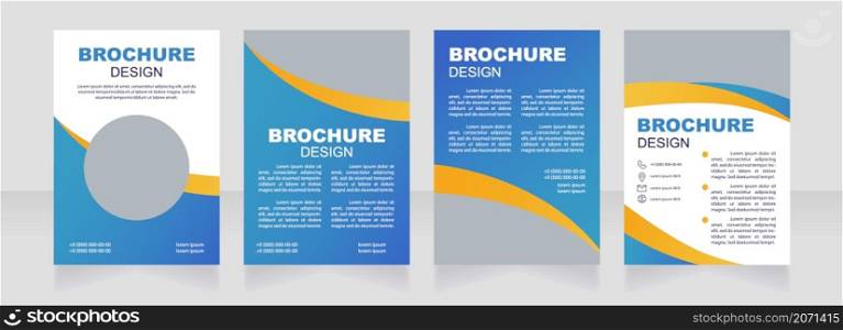 Therapy service blank brochure design. Healthcare. Template set with copy space for text. Premade corporate reports collection. Editable 4 paper pages. Myriad Pro, Arial fonts used. Therapy service blank brochure design