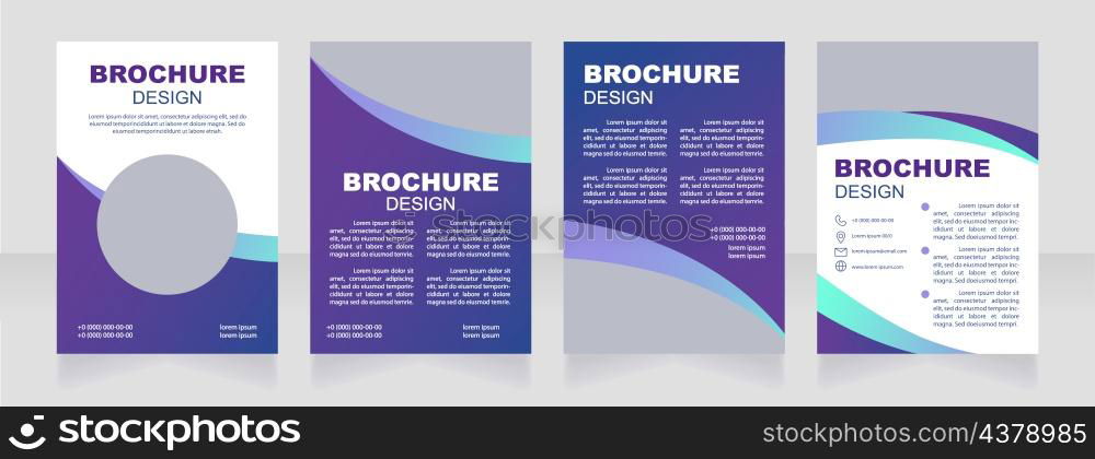 Therapy service blank brochure design. Healthcare. Template set with copy space for text. Premade corporate reports collection. Editable 4 paper pages. Myriad Pro, Arial fonts used. Therapy service blank brochure design