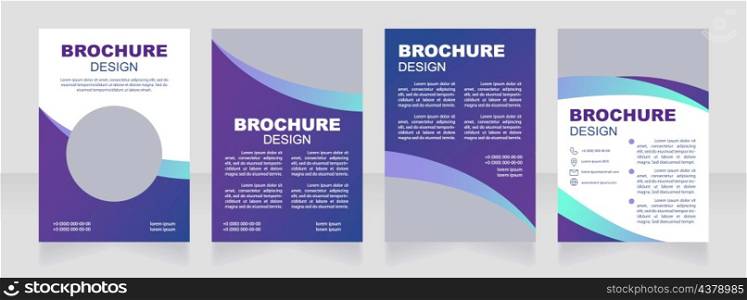 Therapy service blank brochure design. Healthcare. Template set with copy space for text. Premade corporate reports collection. Editable 4 paper pages. Myriad Pro, Arial fonts used. Therapy service blank brochure design