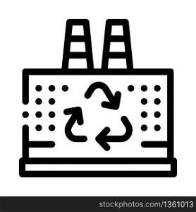 thermal ecological power station icon vector. thermal ecological power station sign. isolated contour symbol illustration. thermal ecological power station icon vector outline illustration
